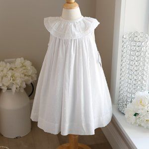 White Cotton Float Dress Bailey Boys Boutique Swiss Dot Eyelet Portrait NWT
